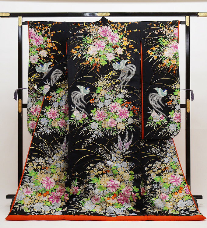 ⚫︎ ⚫︎在庫入替の為、処分◉中古　色打掛⚫︎赤青紫黒暈し染め⚫︎T-421-17 楽天市場】打掛 黒 中古の通販