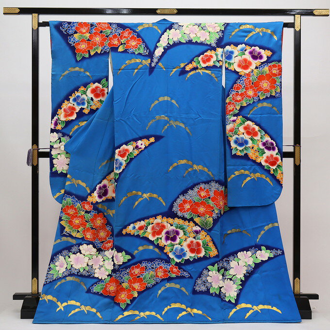 樂天商城 - ◇大振袖・引き振袖 【中古】青系　花爛漫【状態ランクBC】婚礼衣装◇