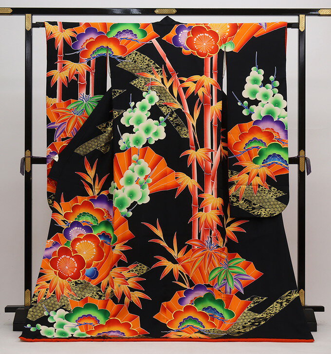 Rakuten - ◇大振袖・引き振袖 【中古】黒地　古典調【状態ランクB】婚礼衣装◇