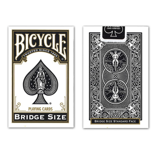 トランプカード バイスクル ライダーバック ブリッジサイズ (黒/ブラック) BICYCLE BRIDGE SIZE BLACK