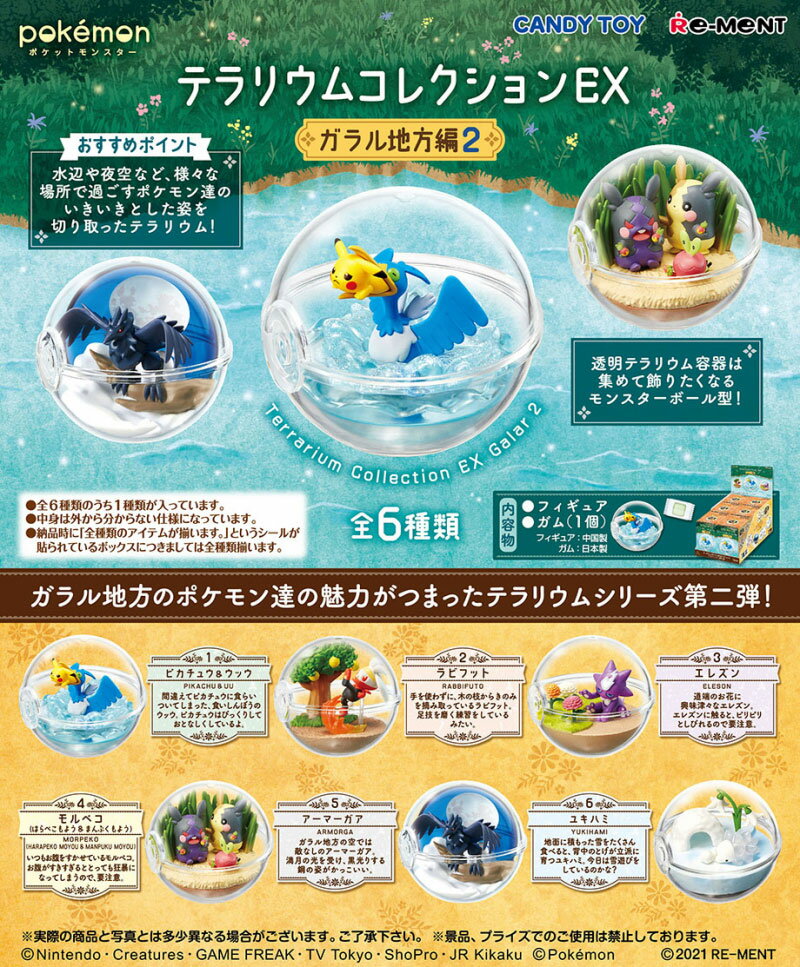 リーメント ポケットモンスター テラリウムコレクションEX ～ガラル地方編2～ BOX 【全6種セット(フルコンプリートセット)】のサムネイル