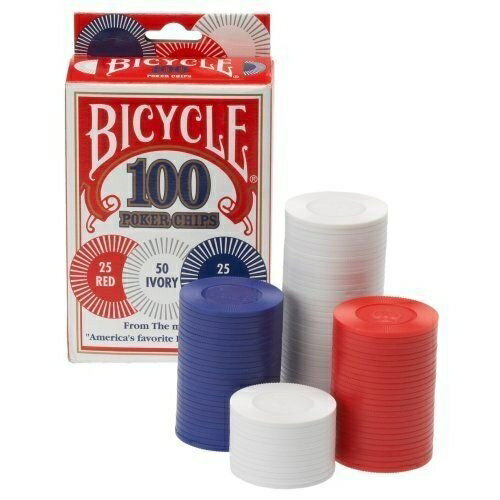 BICYCLE バイスクル ポーカーチップ (白・赤・青・100枚入り)