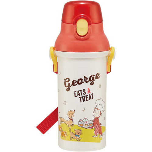 おさるのジョージ 23 抗菌 食洗機対応 直飲みワンタッチボトル 水筒 480ml PSB5SANAGのサムネイル
