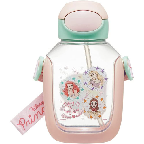 ディズニープリンセス 23 プラ水筒 ワンプッシュ ストローボトル 530ml PDSH6DX