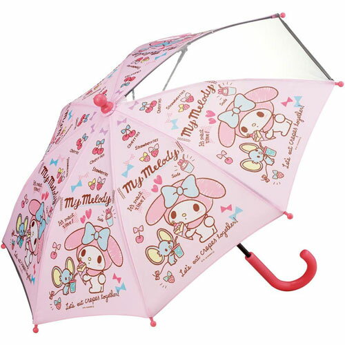 マイメロディ (おやつタイム) 子供用傘 手開き 透明窓付 35cm UB0のサムネイル