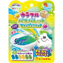 お風呂で学ぶ まなぶろ カラフル バスパレット ブルーミックス (あお きいろ みどり 各4個) 入浴剤 1個