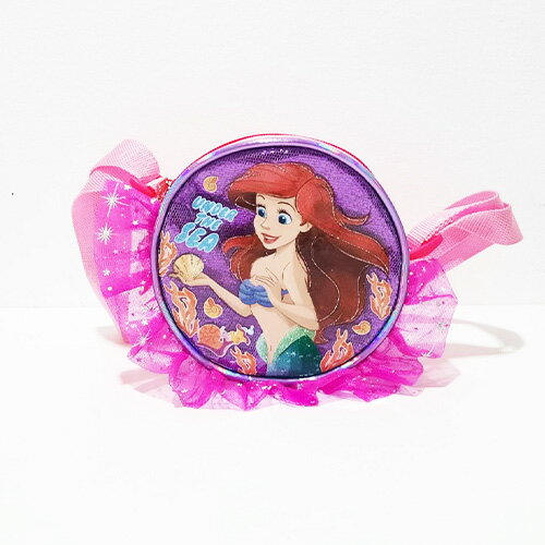 ディズニープリンセス アリエル 丸型ショルダーバッグ(ピンクひらひら)