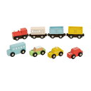 【送料無料!】 GENI (ジェニ) ゆうぐれジャーニー (木製玩具 電車 自動車 セット) 森のあそび道具シリーズ