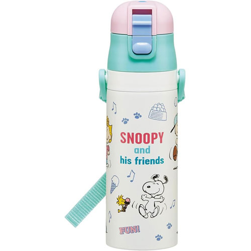 スヌーピー (Fun Fun Friends) 水筒 ロック付きワンプッシュダイレクトステンレスボトル 470ml SDC4