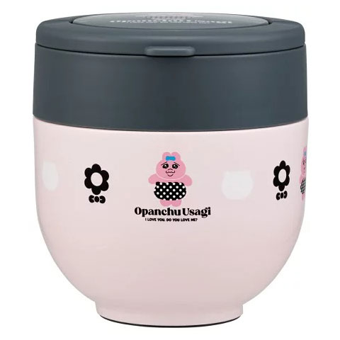 Rakuten - おぱんちゅうさぎ 折りたたみハンドル付き 保温ジャー お弁当箱 ランチボックス LDNO6