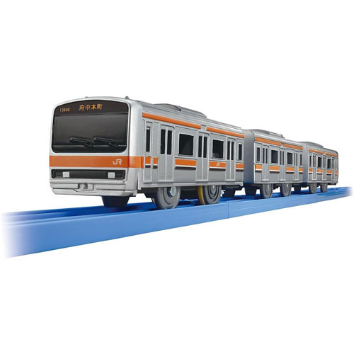 プラレール キミの街のヒーローシリーズ E231系武蔵野線 【電車 列車 本体 鉄道玩具 グッズ 雑貨 誕生日 クリスマスプレゼントギフト 玩具】キミの街のヒーローシリーズからみんなが住んでいる街や地域で活躍している車両が登場!武蔵野線はJR東日本が「東京メガループ」と定義する路線の1つで、府中本町駅と西船橋駅を結ぶ路線です。E231系は209系やE217系に続く通勤型の標準型車両で、幅広車体を導入して混雑緩和を図っています。■「E231系武蔵野線」がモデル■3両編成で連結・切り離し可能■1スピードで電動走行、スイッチOFFで手転がし遊びが可能■プラ列車カード付【セット内容】車両本体(1)、部品注文書(1)、プラ列車カード(1)、※レールは付属しません。■電池:単3形アルカリ乾電池×1(別売)■対象年齢:3才以上■メーカー：タカラトミー(TAKARATOMY)本商品は、通常1〜2営業日以内に発送（営業日6時までのご注文分）お支払い方法・送料についてプラレール キミの街のヒーローシリーズ E231系武蔵野線 【電車 列車 本体 鉄道玩具 グッズ 雑貨 誕生日 クリスマスプレゼントギフト 玩具】