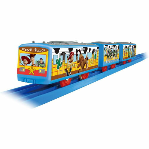 プラレール トイ・ストーリー5 ラッピングトレイン ウッディ 【ディズニー トイストーリー TOY STORY 電車 列車 本体 鉄道玩具 誕生日 プレゼント 玩具】『トイ・ストーリー5』に登場するウッディたちがデザインされた、プラレールオリジナルのラッピングトレインが登場!■プラレールのオリジナルラッピングトレイン■3両編成でそれぞれ連結・切り離し可能■1スピードで電動走行、スイッチOFFで手転がし遊びが可能■一部の連結部品は収納式のため、遊ぶ際に引き出して連結してください【セット内容】ウッディ ラッピングトレイン(3両)※レールは付属しません。※既存の車両商品とは一部仕様が異なります。組み合わせによっては本来の遊びができない場合があります。■電池:単3形アルカリ乾電池×1(別売)■対象年齢:3才以上■メーカー：タカラトミー(TAKARATOMY)本商品は、通常1〜2営業日以内に発送（営業日6時までのご注文分）お支払い方法・送料についてプラレール トイ・ストーリー5 ラッピングトレイン ウッディ 【ディズニー トイストーリー TOY STORY 電車 列車 本体 鉄道玩具 誕生日 プレゼント 玩具】