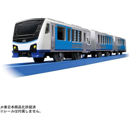 プラレール S-51 リゾートしらかみ (青池) 【電車 列車 本体 鉄道玩具 誕生日 プレゼント 玩具 おもちゃ】2010年から運行開始した秋田駅〜青森駅で運行している観光列車HB−E300系のリゾートしらかみ(青池)がプラレールに登場です。十二湖の青池をイメージした車体色とハイブリッドシステムを搭載しており、車内では沿線の雄大な白神山地や五能線の風景、郷土芸能を楽しめるイベントが開催されることもあります。■「HB−E300系 リゾートしらかみ(青池)」がモデル■3両編成でそれぞれ連結・切り離し可能■1スピードで電動走行、スイッチOFFで手転がし遊び可能■プラ列車カード付【セット内容】車両本体(1)、部品注文書(1)、プラ列車カード(1)、※レールは付属しません。■電池:単3形アルカリ乾電池×1(別売)■対象年齢:3才以上■メーカー：タカラトミー(TAKARATOMY)本商品は、通常1〜2営業日以内に発送（営業日6時までのご注文分）お支払い方法・送料についてプラレール S-51 リゾートしらかみ (青池) 【電車 列車 本体 鉄道玩具 誕生日 プレゼント 玩具 おもちゃ】