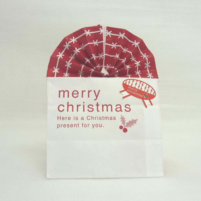 クリスマス用 ペーパーバッグマチ付き/紙袋 X4枚