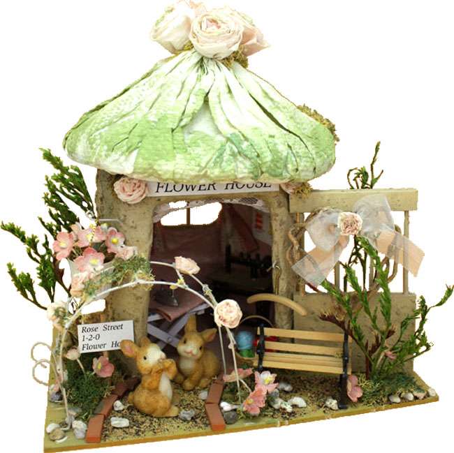 【送料無料！】 ビリーの手作りドールハウスキット 森のおうちキット 「 フラワーハウス 」