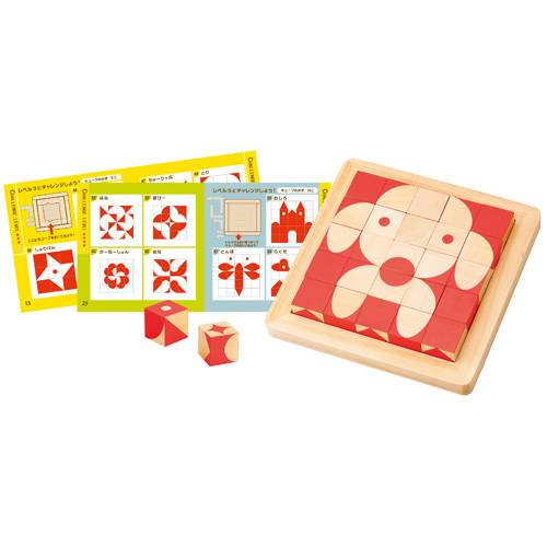 【送料無料!】 知の贈り物シリーズ 脳活キューブ 【木製玩具 知育玩具 ベビートイ こども用パズル エドインター】のサムネイル