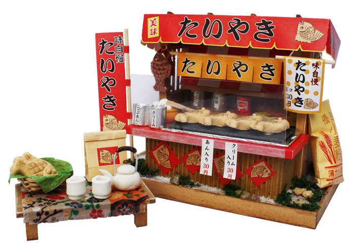 【全品ポイント増量!】 ビリーの手作りドールハウスキット 昭和屋台キット 「 たい焼き屋さん 」 【組み立て12分の1工作模型 1/12ミニチュア 手芸 鯛焼き】