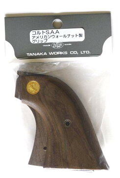 【全品ポイント増量!】タナカワークス コルト SAA 2ndジェネレーション アメリカンウォールナット製グリップ 【モデルガン ガスガン等用 COLT S.A.A 木製グリップ コルトメダル入り】 【RCP】