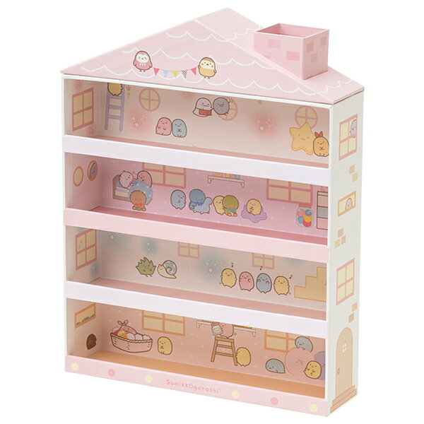 【送料無料!】 すみっコぐらし てのりぬいぐるみ すみっコハウスケース (すみっコぐらし・ピンク) FB51202のサムネイル