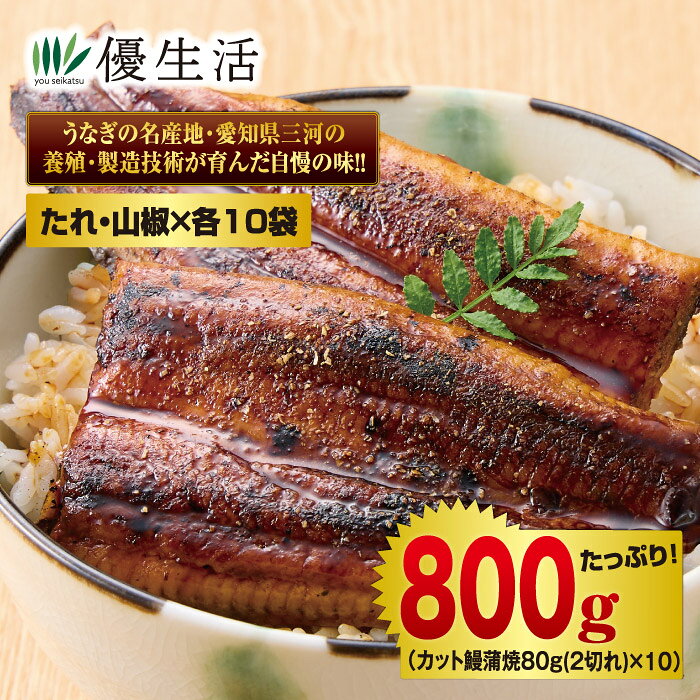 愛知県三河産 訳ありカットうなぎ蒲焼き800gセット