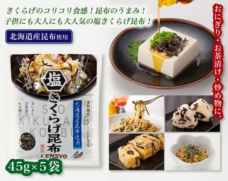 健翔 塩きくらげ昆布 乾燥きくらげ (40袋) 佃煮 即食 時短レシピ 美味しい 北海道...