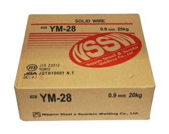 溶接ワイヤー 軟鋼用 YGW12 低電流用 日鉄住金 ソリッド溶接ワイヤ YM-28 0.9mm 20kg