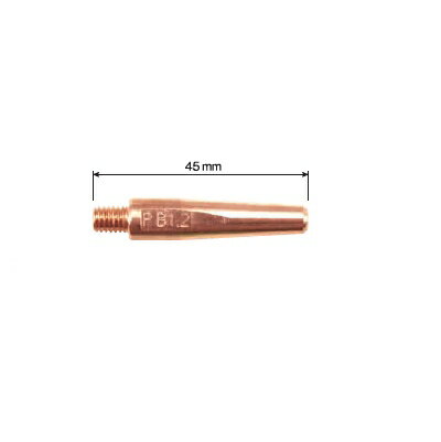 溶接チップ パナソニック（Panasonic)CO2溶接用チップ（Bチップ） 10本入り 0.9mm*45mm TET00942