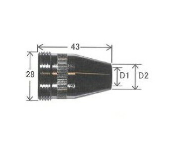 Rakuten - TIGノズル メタルノズル ダイヘン TIG溶接用メタルノズル (No.6) 1個入り H12B20