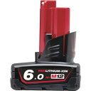 ミルウォーキー バッテリー 電池パック M12 B6 JP 12V 6.0AH