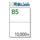 B5 ミシン目入り用紙 2分割【B5 2分割（2面）白紙 ミシン目はマイクロミシン 10,000枚】B5 ミシン目入りコピー用紙 ミシン目用紙・ミシン目入り用紙 B5 ミシン目 2分割○10,000枚