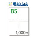 B5 ミシン目入り用紙 十字 4分割【B5 十字 4分割(4面)白紙 ミシン目はマイクロミシン 1,000枚】B5 ミシン目入りコピー用紙 ミシン目用紙・ミシン...