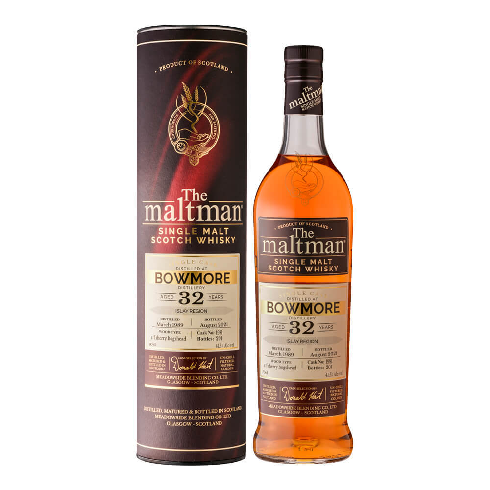 【妖艶な香り、チョコレートムース、濃厚なバナナブレッド】ボウモア 1989 32年 モルトマン 41.5% 700ml
