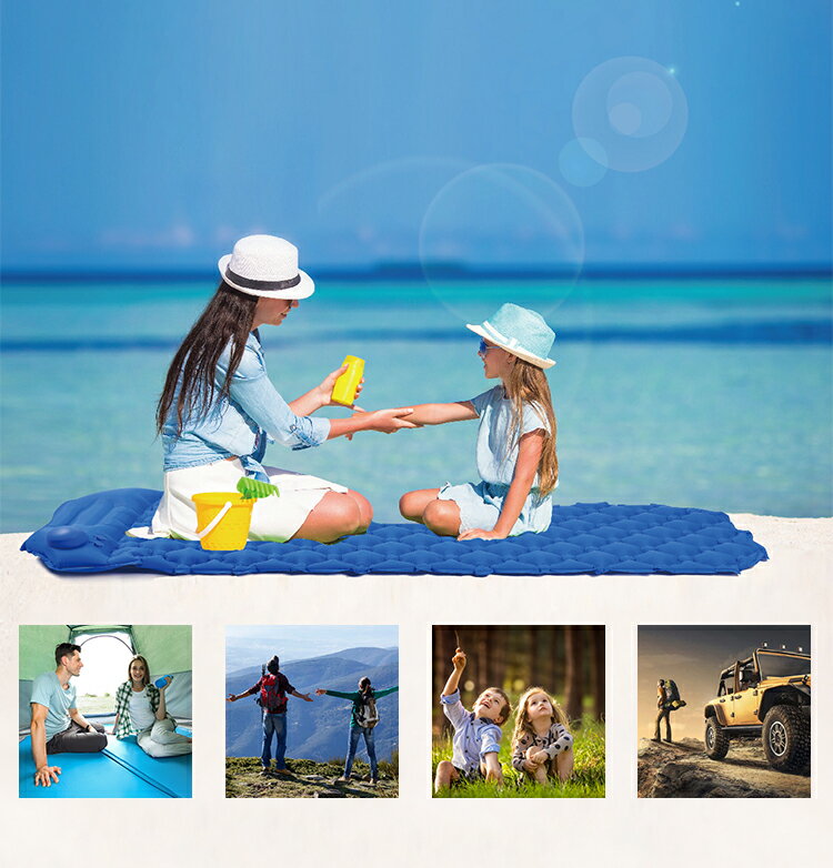 エアーマット キャンプ 防災 ポンプ式 空気入れ キャンプマット コンパクト アウトドア 収納袋付き エアーマットレス 山登り 車中泊 エアーマット マット テント 泊 40Dナイロン TPU生地 軽量通販格安セール情報 楽天 通販