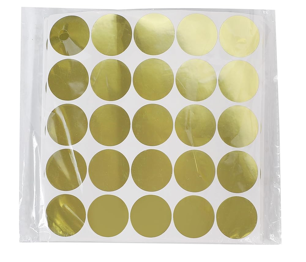 金色 ゴールド シール 防水 防油 800貼 (金色, 3cm丸)