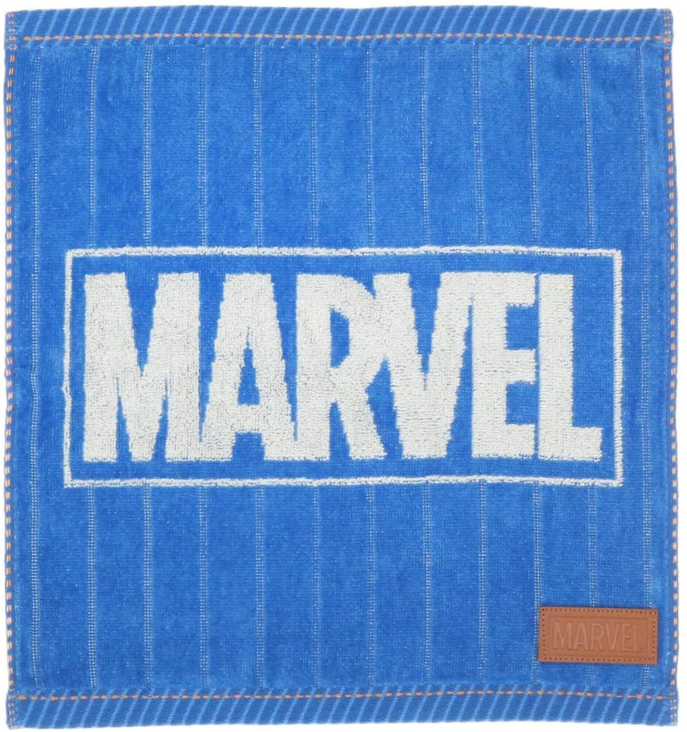 Marvel マーベル ロゴ 34×36cm デニム/マーベル ハンドタオル綿100% 無料ラッピング【御祝 内祝 ギフト プレゼント 贈り物 ブランド】