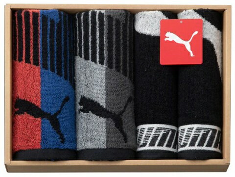 乐天商城 - PUMA プーマ スポーツタオルセットスポーツタオル（約31×110cm）×2、ハンドタオル（約31×31cm）×2　PU2740　化粧箱入り　ギフト