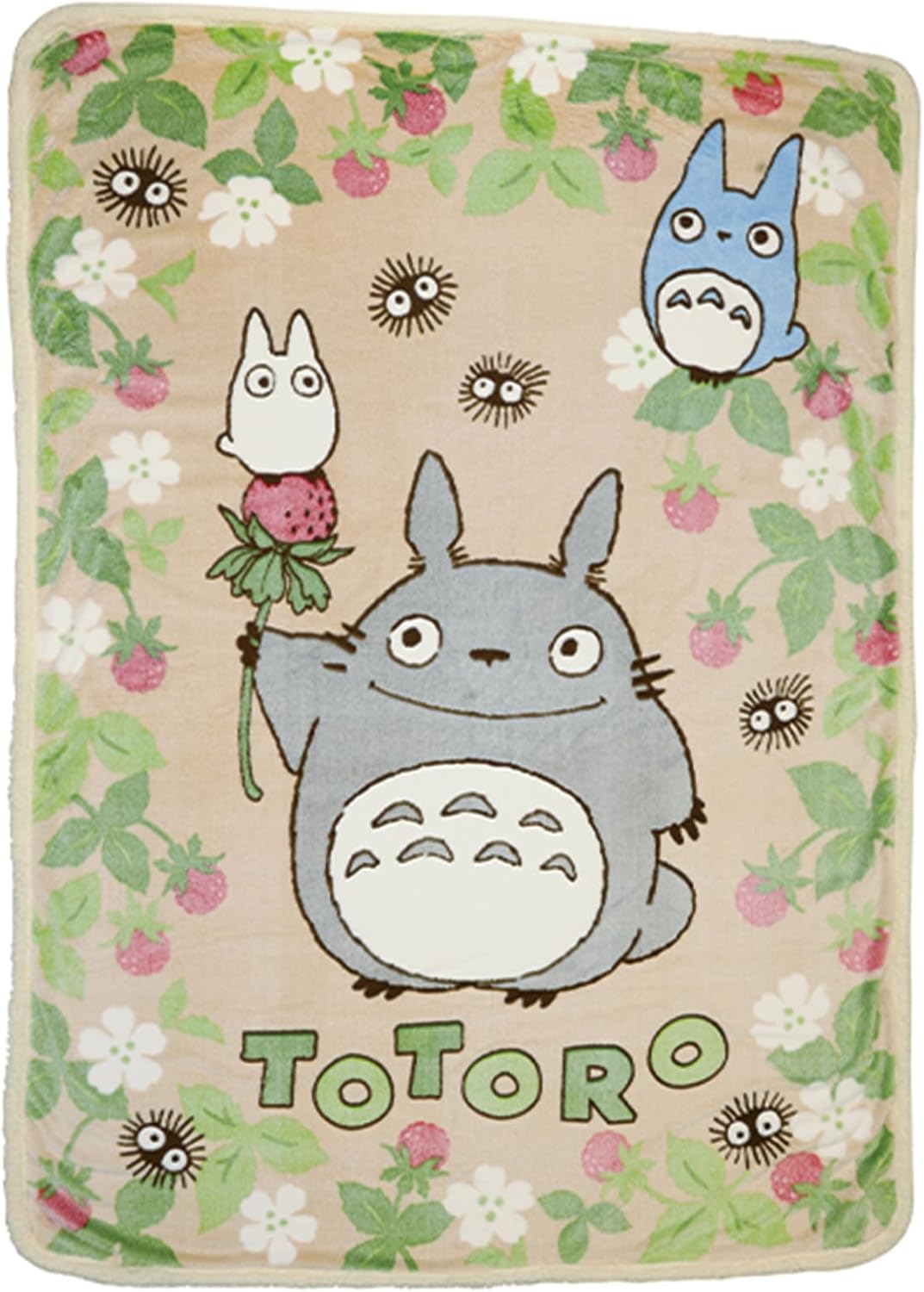 となりのトトロ [丸眞] 毛布 いちご見つけた H200×W140cm 約H200×W140cm