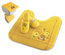 となりのトトロ 花のバス停 トイレマット3点セット (ペーパーホルダーカバー&スリッパ&マット) イエロー ねこバス 無料ラッピング【御祝 内祝 ギフト プレゼ...