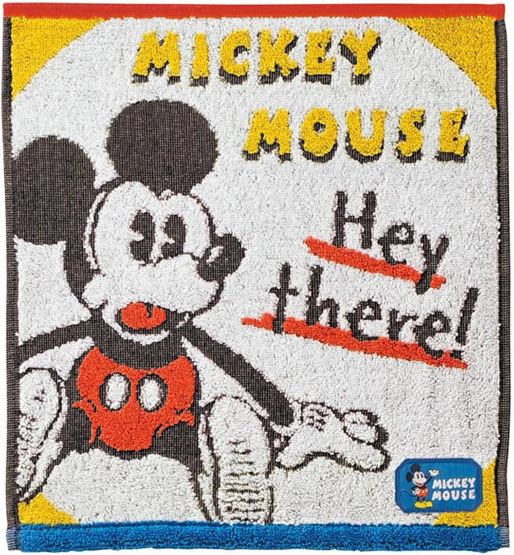 丸眞 ハンドタオル ディズニー ミッキー 34×36cm レトロスタイル 2005106200