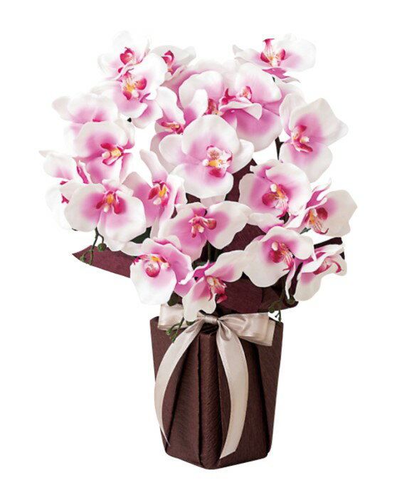 胡蝶蘭　ピンク　3本立て　アレンジフラワー(造花)　初盆　お供え　こちょうらん　コチョウラン　お盆　御供ギフト　送料無料