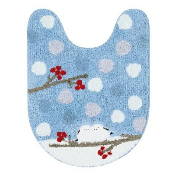 S.D.S トイレタリー 雪の妖精 ふわふわ可愛らしい『シマエナガちゃん』 トイレマット 約80×60cm、【御祝 内祝 ギフト プレゼント 贈り物 ブランド】