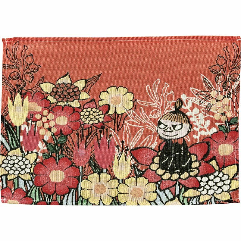 丸眞 ランチョンマット　ゴブラン織り　ムーミン 花と一緒に商品番号 1425014000