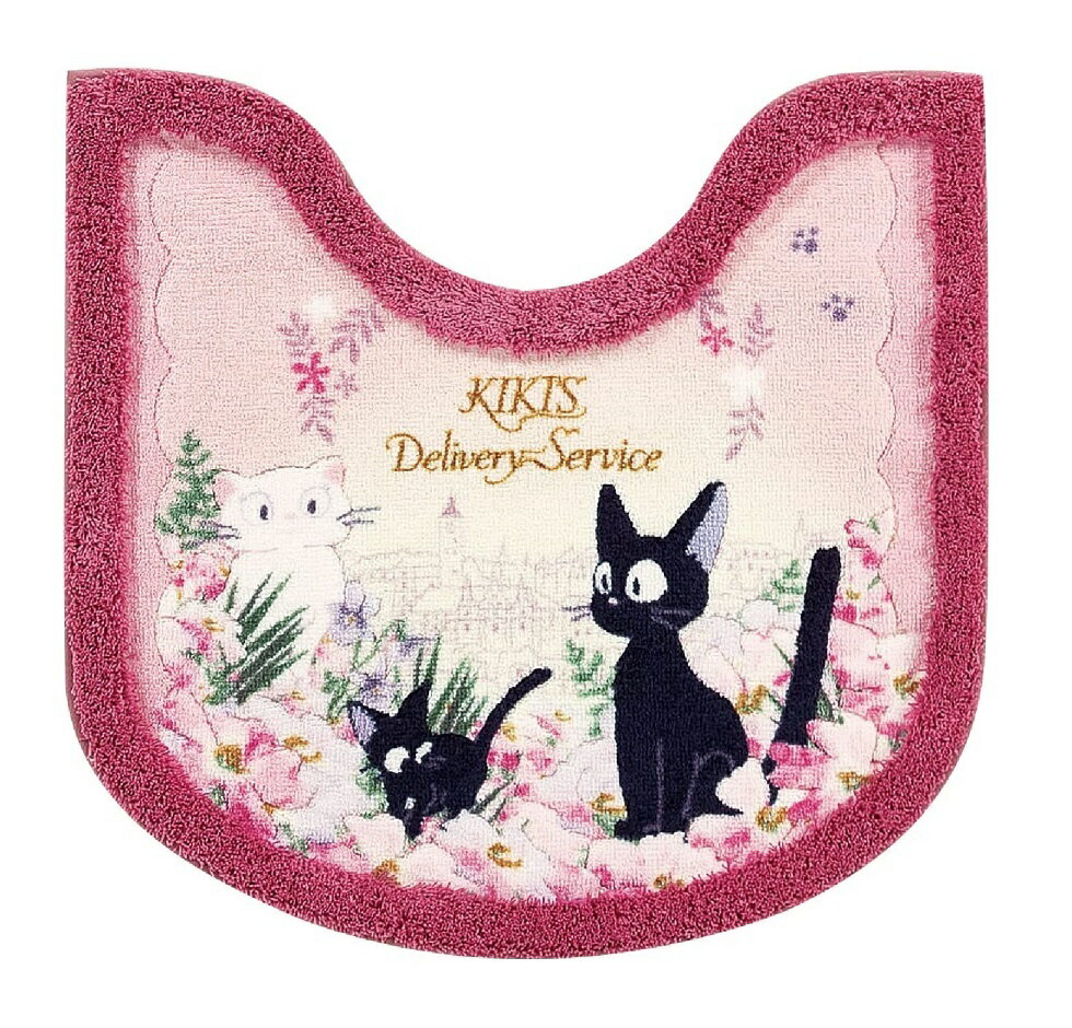 商品情報サイズサイズ■トイレマット　約 58×60cm組成■トイレマット　アクリル100％(吸水素材)カラーピンク説明商品の説明淡いグラデーションと水彩画タッチの花々。遠くに見える街並みなど、奥行き感のあるデザインが特長。トワイライト(日の出・日没後の薄明かり)の空のぼんやりとした明るさを表現したカラーリングが幻想的な雰囲気を演出します。裏面すべりにくい加工。ご注意■トイレマット・マットに飛び乗るとすべってけがをすることがありますので飛び乗らないでください。・ワックスやコーティングされている床面に敷くと、マットの裏加工材が柔らかくなり付着することがあります。・同じ場所に長期間敷きっぱなしにすると、木質系や塩ビの床にマットの裏加工材が付着したり、床材が変色することがありますので、一週間に一度はマットを取り除いて床面を拭いてください。・一部の型式（ドラム式）の洗濯機では、洗濯や脱水ができない場合がありますので、洗濯機の取り扱い説明書をよくご確認の上、洗濯してください。・洗濯時に多少色落ちしたり遊び毛が出ますので、必ず洗濯ネットに入れ、他の衣類とは別にして洗濯してください。また、色が変色したり吸水性が損なわれることがありますので、塩素系洗剤、漂白剤、柔軟剤は使用しないでください。・マットの裏加工材が溶けたり商品が縮む可能性がありますので、乾燥機（洗濯機についている乾燥機も含む）は使用しないでください。直接日光に当たると、劣化して吸着しなくなりますのでご注意ください。※お客様のモニタ環境等によりまして実際のカラーと多少異なる場合がございます。ご了承の上ご注文くださいますようお願いいたします。センコー 魔女の宅急便 トワイライトジジ トイレマット 約58×60cm ピンク キャラ ジジ 猫 ねこ 日本製 抗菌 防臭 34759 かわいらしさと大人の雰囲気ただようデザイン 　[ジブリ キャラクターグッズ ジジ 猫 ネコ ねこ SENKO センコー ]22AW 2