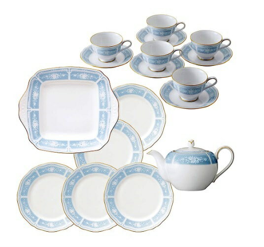 ノリタケ お皿とマグカップとティーポットのレースウッドゴールド12点セット 1507L/24F20C 無料ラッピング【 ギフト　プレゼント 贈り物　ブランド】