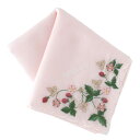 WEDGWOOD(ウェッジウッド) 刺繍ガーゼハンカチ ワイルドストロベリー ハンカチ 無料ラッピング【ギフト プレゼント 贈り物 ブランド フォーマル レディ...