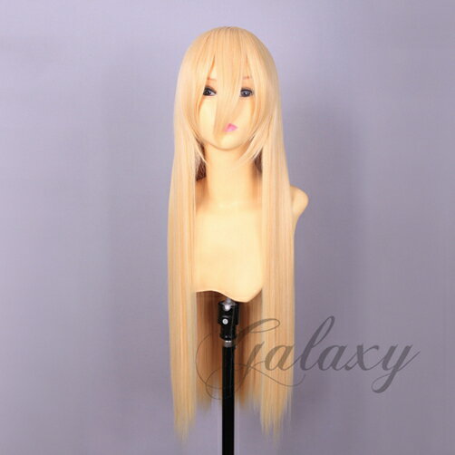 ウィッグ ストレート ロング ゴールド ゴールド系 耐熱 フルウィッグ wig y07s-54s(y07s-54s)