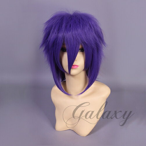 ウィッグ 外ハネ ショート パープル パープル系 耐熱 フルウィッグ wig y04s-32s(y04s-32s) 1