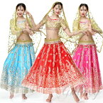 インドダンス ベリーダンス ボリウッド 3色 4点セット 豪華 発表会 舞台 ステージ 演出 ダンス衣装 ryblw01656(ryblw01656)