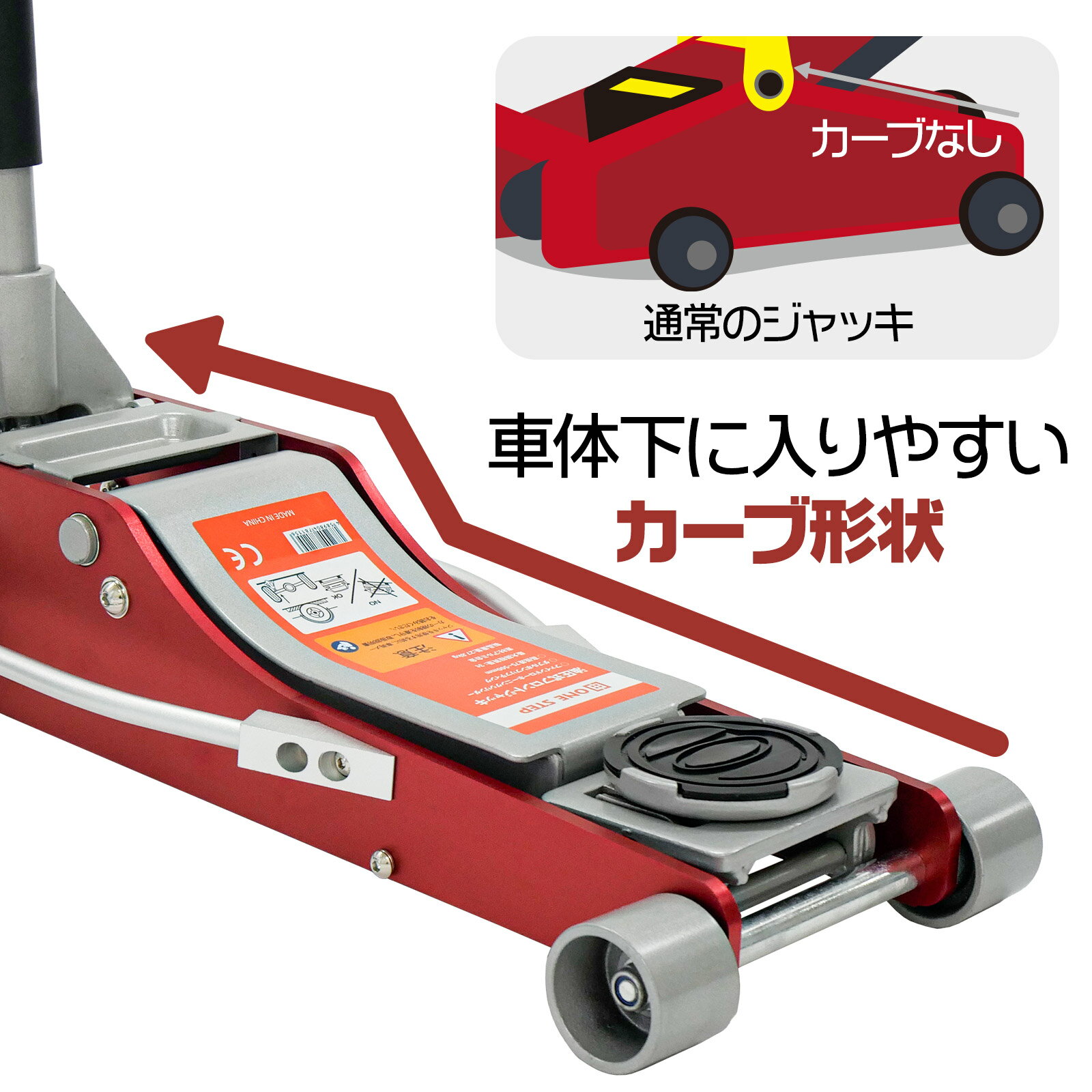 ����å� ���� ���졼������å� �ե�������å� 3.0t 1ǯ�ݾ� �����75mm �ǹ��500mm �ƼＫ���Ѽ��� ��ư�� ������򴹡�����å� �� �������� ���� ONE STEP