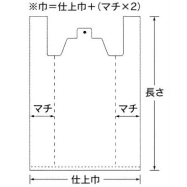 弁当バック　別注大　[1ケース1000枚]　乳白　450mm×370mm レジ袋